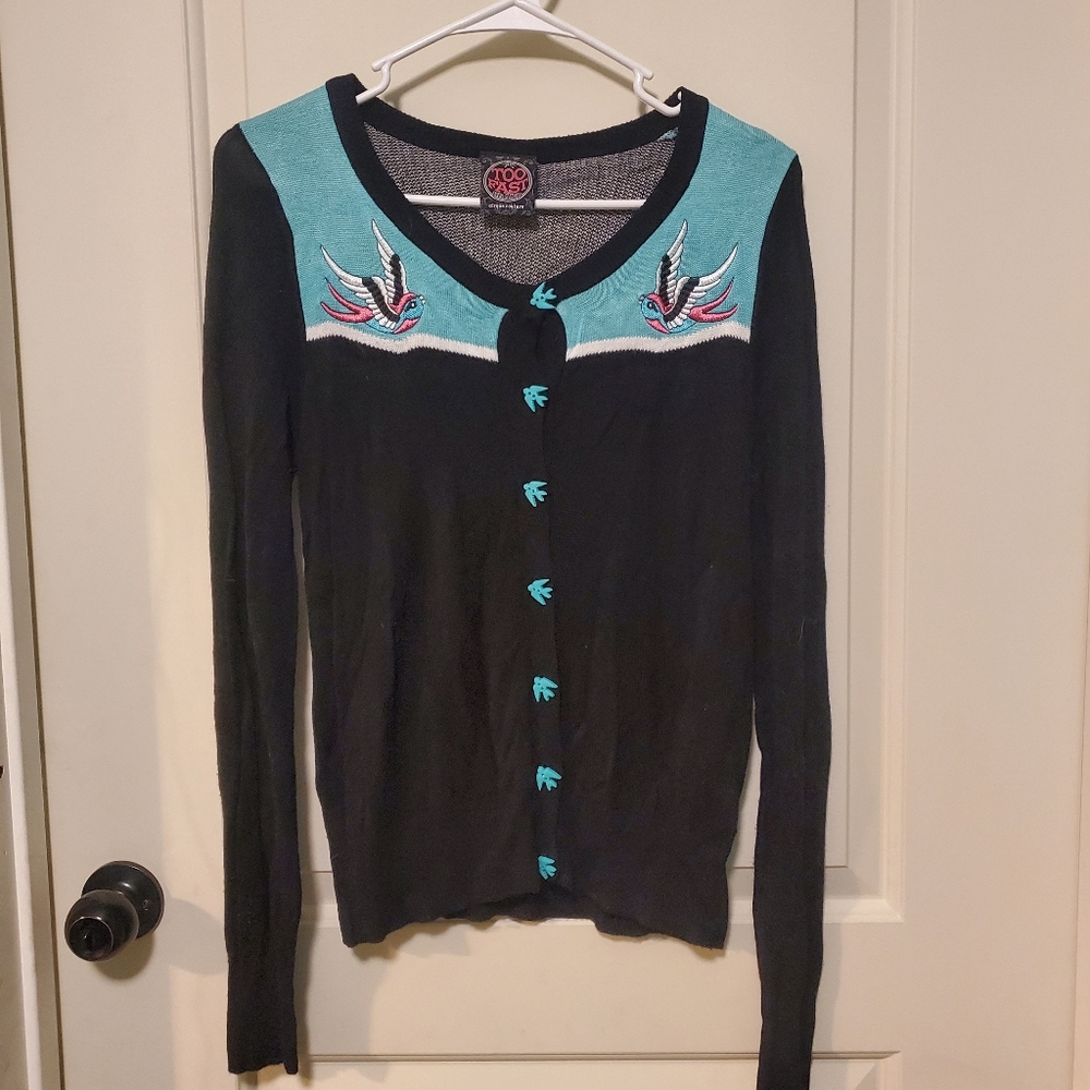 Too Fast sparrow cardigan M
